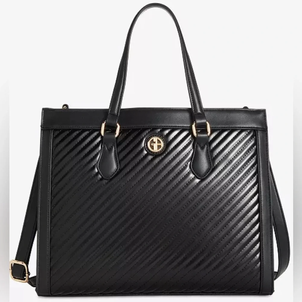 Giani Bernini Quilted Patent Medium Book Tote